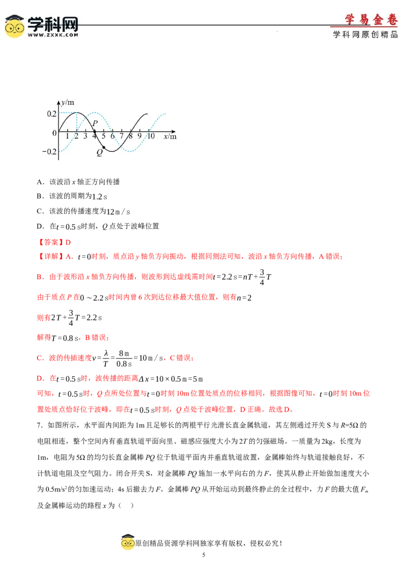 物理（重庆卷）（全解全析）_2023高考押题卷_学易金卷-2023学科网押题卷（各科各版本）_2023学科网押题卷-学易金卷-物理_物理（重庆卷）-学易金卷：2023年高考物理考前押题密卷