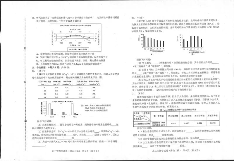 2024届河北省唐山市高三下学期二模考试生物试题_2024年4月_01按日期_30号_2024届河北省唐山市高三下学期二模考试_2024届河北省唐山市高三下学期二模考试生物试题