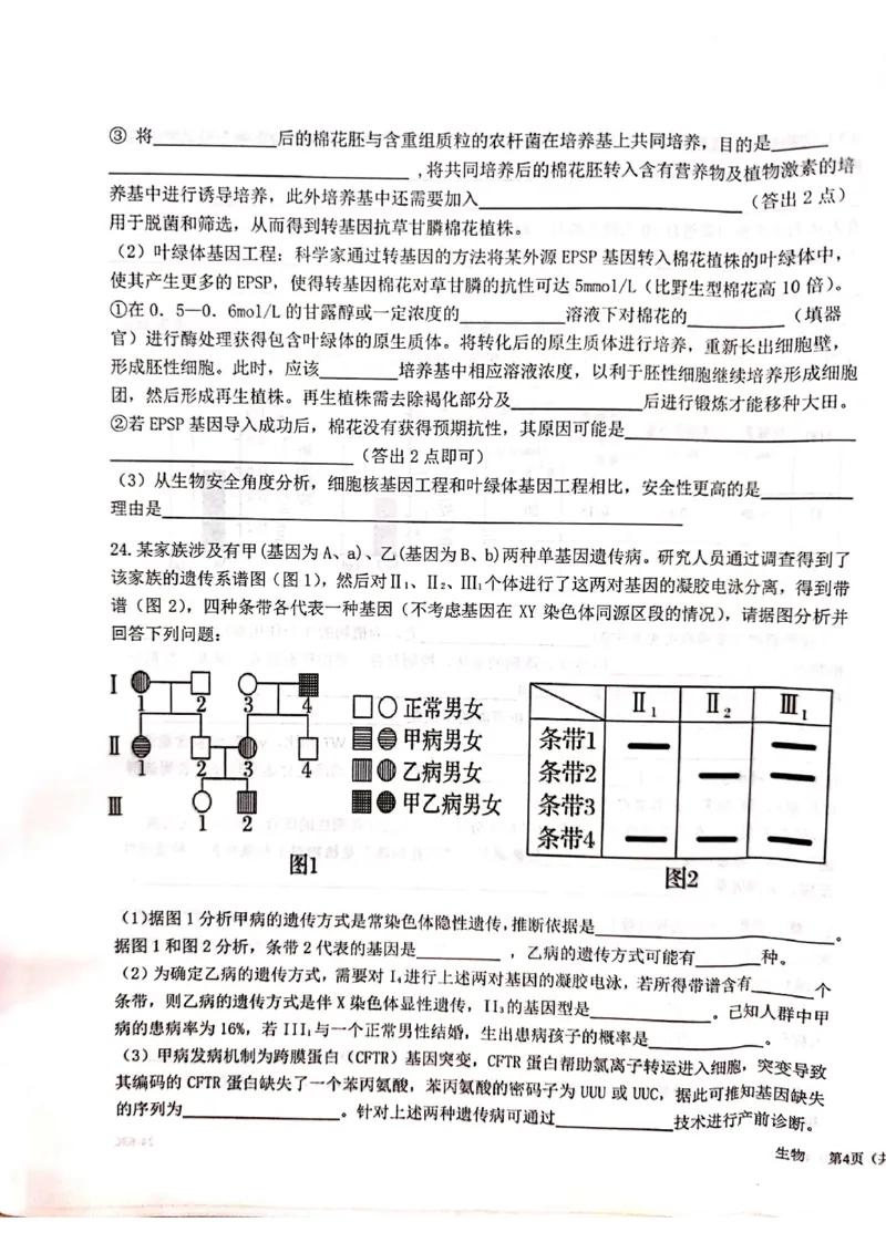 浙江强基联盟2023学年第一学期高三年级10月联考生物(1)_2023年10月_0210月合集_2024届浙江强基联盟第一学期高三年级10月联考_浙江强基联盟2024届第一学期高三年级10月联考生物