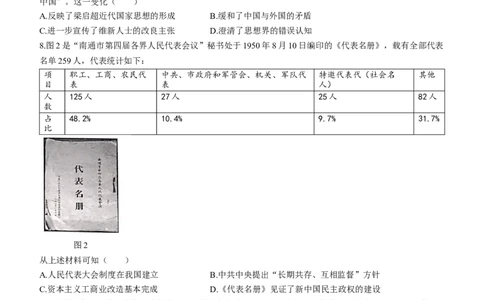2024届广西壮族自治区南宁市名校联盟高三下学期新高考适应性考试（二模）历史试题(无答案)_2024年2月_01每日更新_24号_2024届广西邕衡金卷柳州高中、南宁三中高三一轮复习诊断性联考