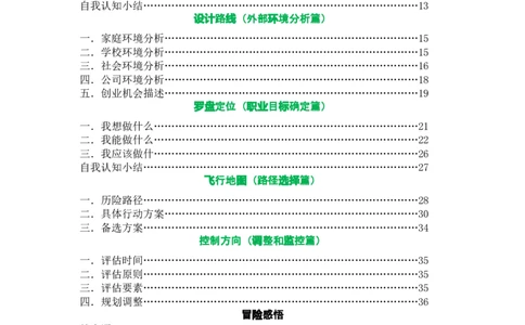 大学生职业生涯规划书-创业组_E6-职业规划_93精选范本