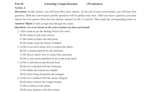 六级通关模拟卷第二套_英语四六级整合_英语四六级真题版本一此版本可作为补充_大学英语CET6_X0_03-六级模拟题_六级模拟题1-5套（赠送）_六级通关模拟卷（2）