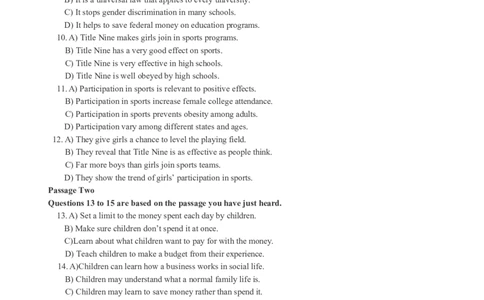 六级通关模拟卷第二套_英语四六级整合_英语四六级真题版本一此版本可作为补充_大学英语CET6_X0_03-六级模拟题_六级模拟题1-5套（赠送）_六级通关模拟卷（2）