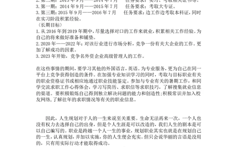 国际商务专业中职生职业生涯规划书_E6-职业规划_92国际商务专业