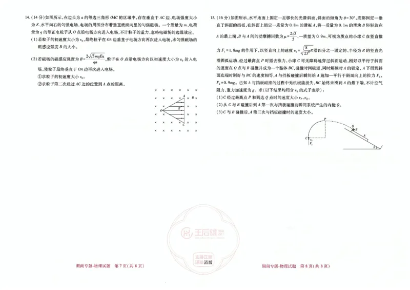 王后雄物理湖南专版_2024高考押题卷_22024王hou雄_（新高考）2024王后雄押题预测卷（分科版）_4.物理