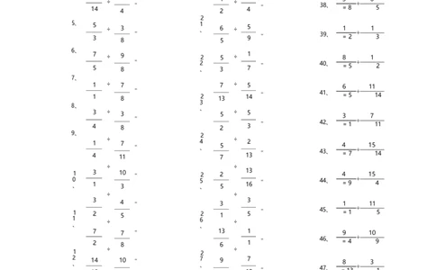 分数除法第21-50篇_编码0121-6年级数学口算计算_口算题（适合6年级）(1)_分数-除法（200篇）_（分数）除法高级（100篇）