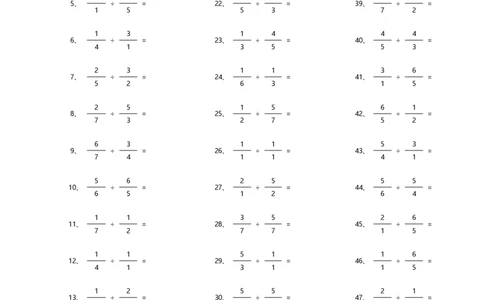 分数除法第81~100篇（初级）_编码0121-6年级数学口算计算_口算题（适合6年级）(1)_分数-除法（200篇）_（分数）除法初级（100篇）