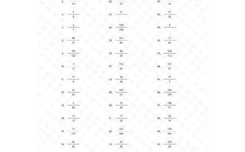 分数加减混合第21~40篇（高级）答案_编码0121-6年级数学口算计算_口算题（适合5年级）_分数-加减混合（280篇）_（分数）加减混合高级1~（100篇）