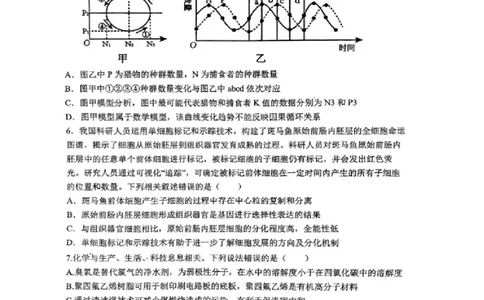 2023-2024学年第二学期晋城一中高三开学考理综试题_2024年3月_013月合集_2024届山西省晋城市第一中学校高三下学期开学考试