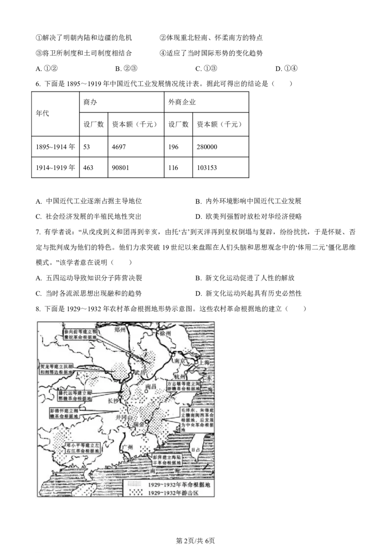 辽宁省名校协作体2023-2024学年高三上学期9月联考历史(1)_2023年9月_029月合集_2024届辽宁省名校协作体高三上学期9月联考
