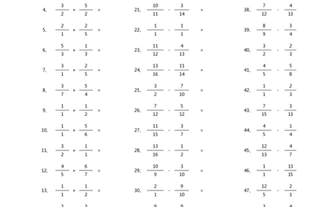 分数加减混合第51~70篇（初级）_编码0121-6年级数学口算计算_口算题（适合5年级）_分数-加减混合（280篇）_（分数）加减混合初级（100篇）