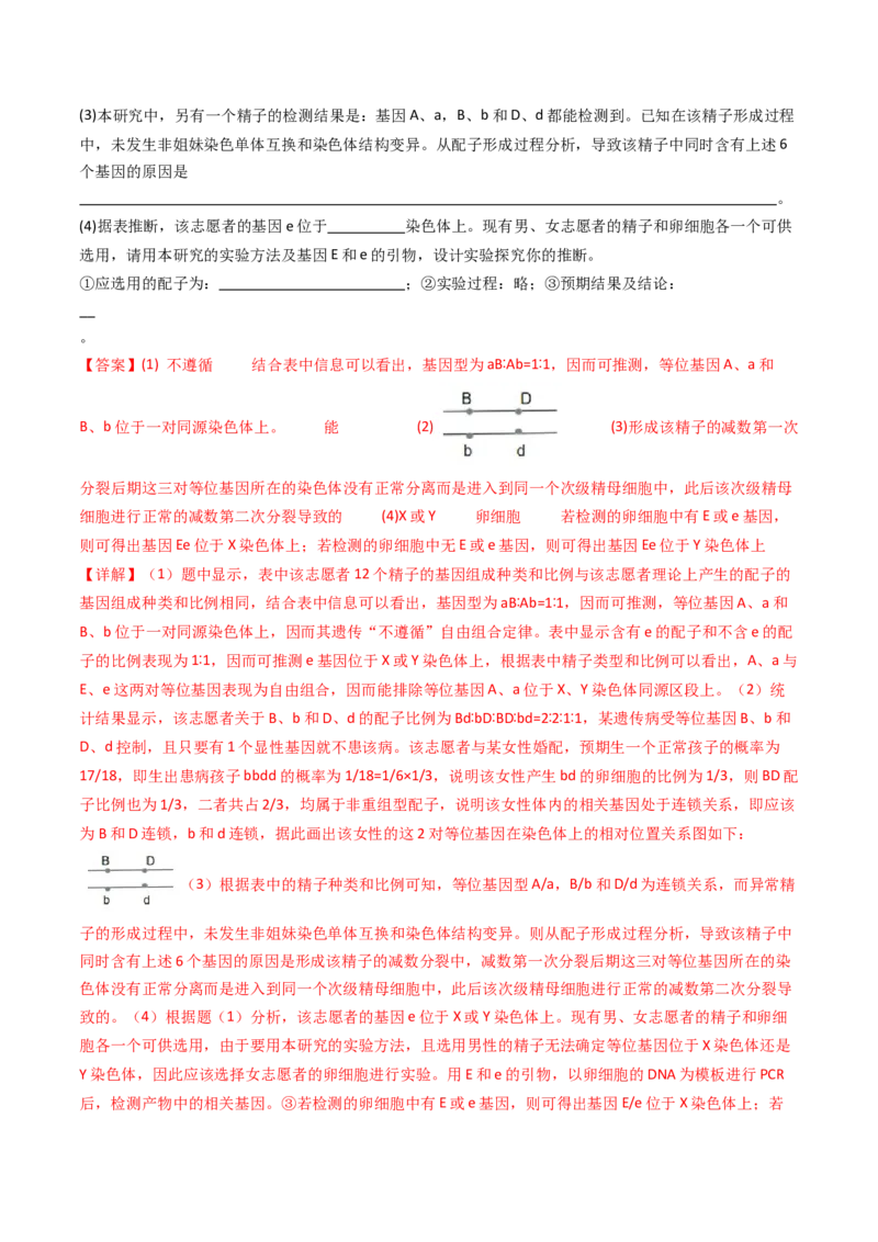 专题12基因的自由组合定律（解析卷）_近10年高考真题汇编（必刷）_十年（2014-2024）高考生物真题分项汇编（全国通用）_十年（2014-2023）高考生物真题分项汇编（全国通用）