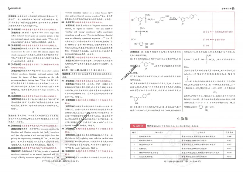 王后雄高考押题预测卷2024辽宁专版诊考提分册_纯图版_2024高考押题卷_22024王hou雄_16王后雄押题_2024年王后雄高考押题预测卷（辽宁专版）