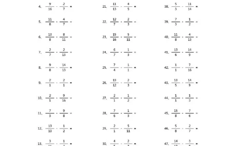 分数减法第91~100篇（高级）_编码0121-6年级数学口算计算_口算题（适合5年级）_分数-减法（200篇）_（分数）减法高级（100篇）