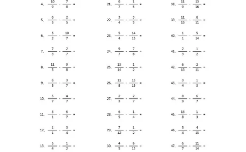 分数减法第91~100篇（高级）_编码0121-6年级数学口算计算_口算题（适合5年级）_分数-减法（200篇）_（分数）减法高级（100篇）