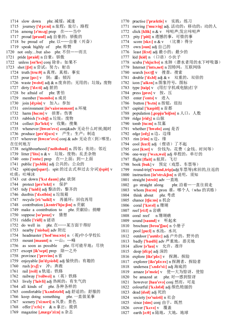 品优教学中考英语初中英语单词表大全(2182个带音标)_赠送小初高学霸笔记等_小初高知识点_小初高知识点_中考英语知识点