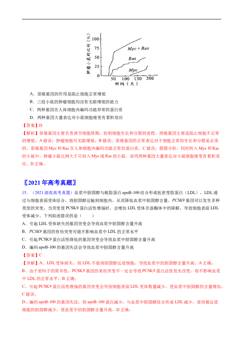 专题12变异、育种与进化-五年（2019-2023）高考生物真题分项汇编（全国通用）（解析版）_赠送：2008-2024全套高考真题_高考生物真题