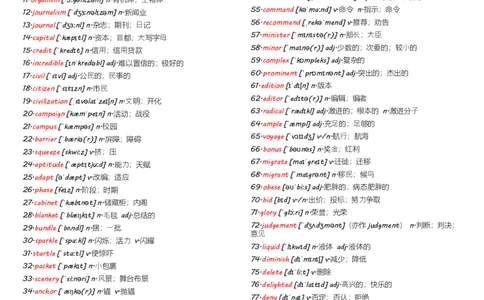 四级1500核心词有音标_英语四六级整合_英语四六级真题版本一此版本可作为补充_大学英语CET4_X0_02-高频词汇+答题卡