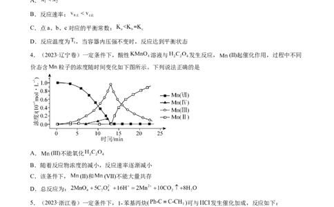 专题09化学反应速率与化学平衡-五年（2019-2023）高考化学真题分项汇编（全国通用）（原卷版）_赠送：2008-2024全套高考真题_高考化学真题