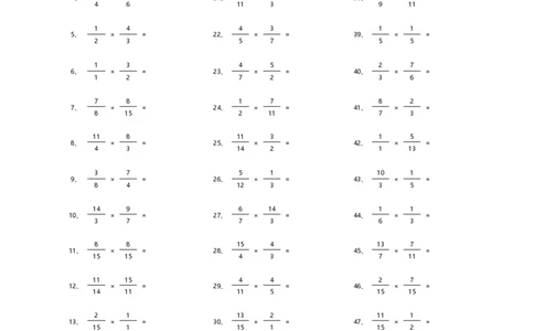 分数乘法第21-50篇_编码0121-6年级数学口算计算_口算题（适合6年级）(1)_分数-乘法（200篇）_（分数）乘法高级（100篇）