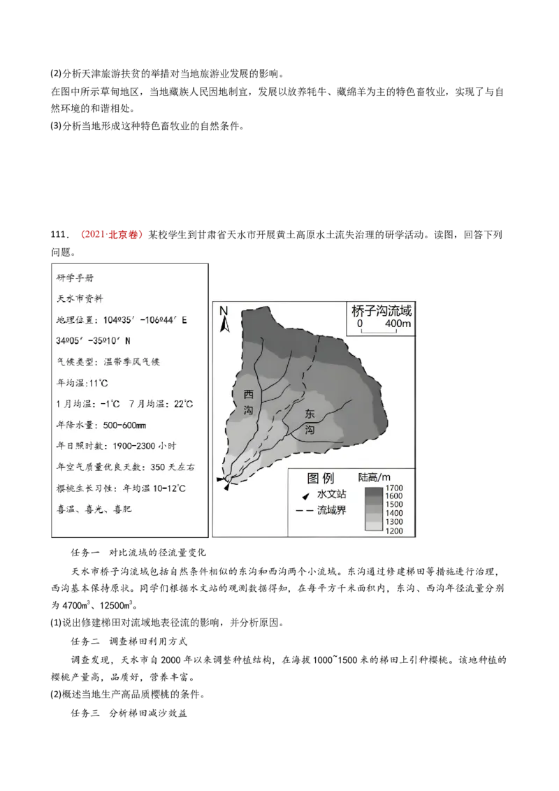 专题11区域产业活动-十年（2014-2023）高考地理真题分项汇编（学生卷）_近10年高考真题汇编（必刷）_十年（2014-2024）高考地理真题分项汇编（全国通用）
