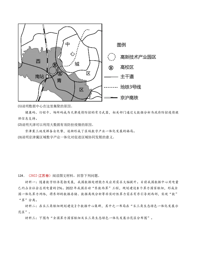 专题11区域产业活动-十年（2014-2023）高考地理真题分项汇编（学生卷）_近10年高考真题汇编（必刷）_十年（2014-2024）高考地理真题分项汇编（全国通用）