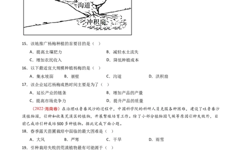 专题11区域产业活动-十年（2014-2023）高考地理真题分项汇编（学生卷）_近10年高考真题汇编（必刷）_十年（2014-2024）高考地理真题分项汇编（全国通用）