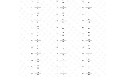 分数加减混合第41~60篇（高级）答案_编码0121-6年级数学口算计算_口算题（适合5年级）_分数-加减混合（280篇）_（分数）加减混合高级1~（100篇）