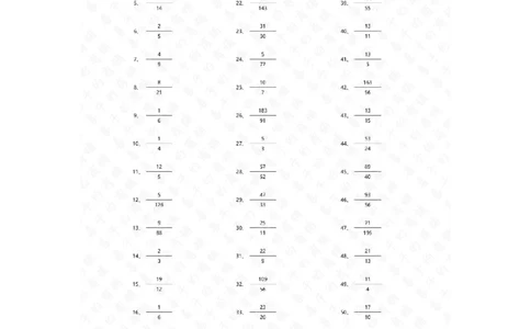 分数加减混合第41~60篇（高级）答案_编码0121-6年级数学口算计算_口算题（适合5年级）_分数-加减混合（280篇）_（分数）加减混合高级1~（100篇）