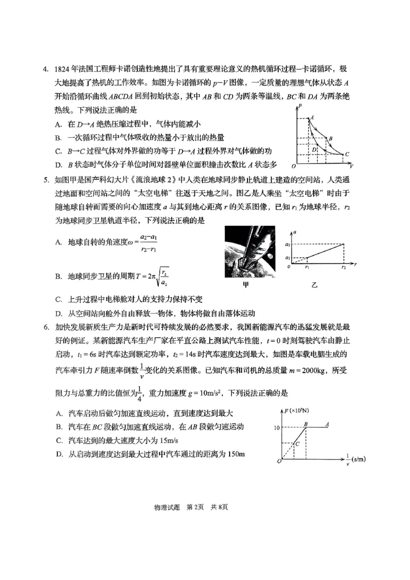 2024届山东省高三下学期物理试题(1)_2024年5月_01按日期_10号_2024届山东省青岛市枣庄市高三下学期5月适应性考试_2024届山东省青岛市二模、枣庄市三调高三下学期5月考试物理试题