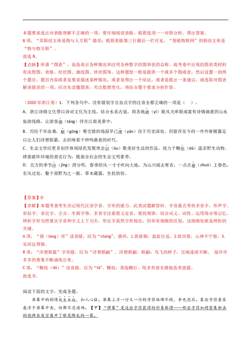 专题10语言文字运用（选择题组）-五年（2019-2023）高考语文真题分项汇编（全国通用）（解析版）_赠送：2008-2024全套高考真题_高考语文真题