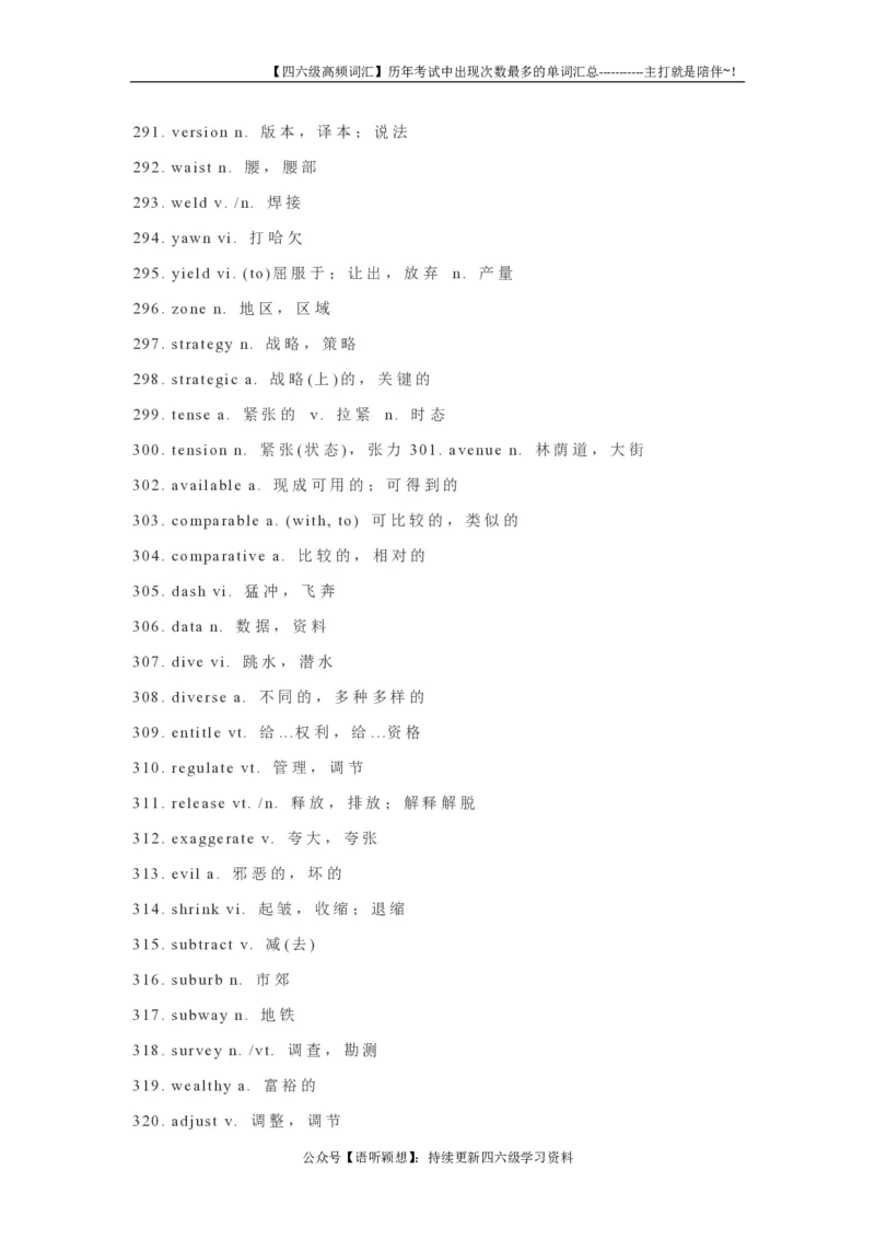 3四六级历年考试中出现次数最多的单词584个_英语四六级整合_英语四六级真题版本二此版为主此文件夹会持续更新_四六级单词汇总_六级单词