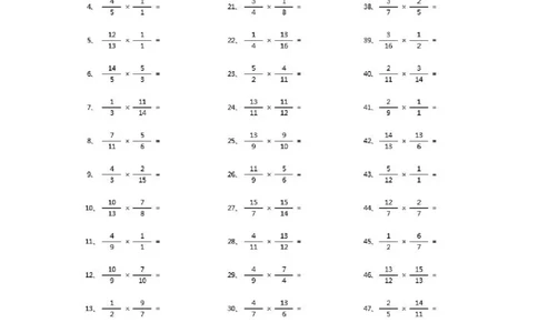 分数乘法第51~70篇（高级）_编码0121-6年级数学口算计算_口算题（适合6年级）(1)_分数-乘法（200篇）_（分数）乘法高级（100篇）