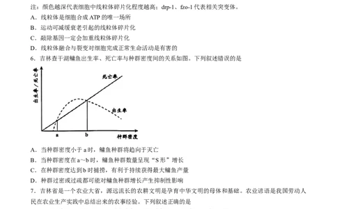 2024届吉林省长春市东北师范大学附属中学高三下学期第六次模拟考试生物试卷_2024年5月_01按日期_28号_2024届吉林东北师大附中高三下第六次模拟考试