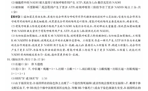 湖南省炎德英才大联考2024届高三上学期第一次质量检测生物答案(1)_2023年9月_029月合集_2024届湖南省炎德英才大联考高三上学期第一次质量检测