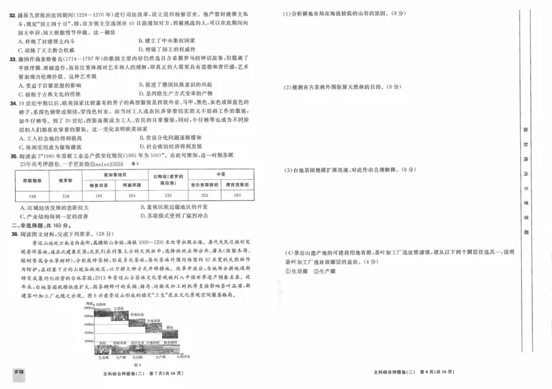 文综试题_2023高考押题卷_22023理想书高考必刷卷之押题卷_全国卷版_押题卷&middot;文综