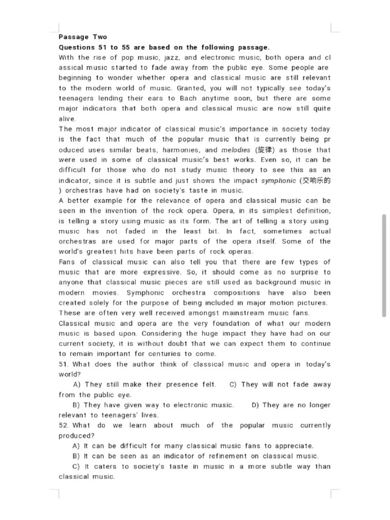 25年6月四级真题+答案（第二套）_英语四六级整合_英语四六级真题版本二此版为主此文件夹会持续更新_四级真题_1.四级真题+答案解析+听力音频(1989-2025)_32025年6月（真题＋答案）