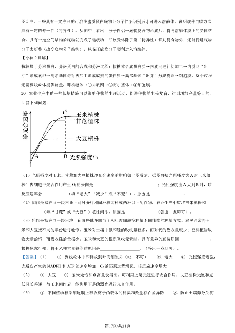 精品解析：湖北省重点高中智学联盟2023-2024学年高三10月联考生物试题（解析版）(1)_2023年10月_0210月合集_2024届湖北省重点高中智学联盟高三上学期10月联考