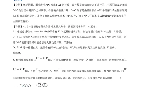 精品解析：湖北省重点高中智学联盟2023-2024学年高三10月联考生物试题（解析版）(1)_2023年10月_0210月合集_2024届湖北省重点高中智学联盟高三上学期10月联考