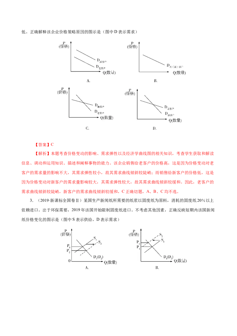 专题01生活与消费-五年（2019-2023）高考政治真题分项汇编（解析版）_赠送：2008-2024全套高考真题_高考政治真题_送高考政治五年真题(2019-2023)分项汇编（全国通用）
