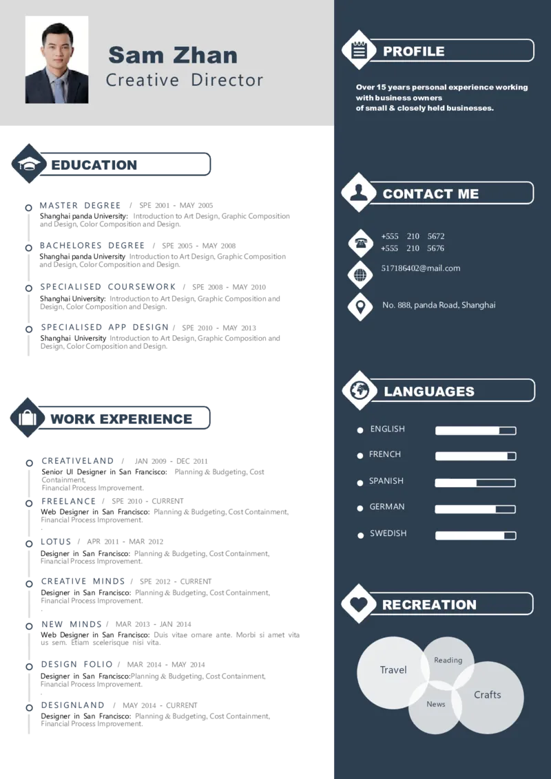 2高端简洁英文CV简历(55)_各类简历_简历模板(1)_英文简历模版86套2025版_