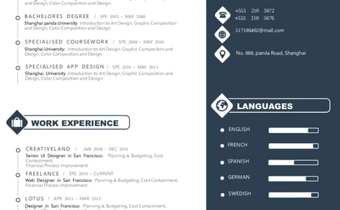 2高端简洁英文CV简历(55)_各类简历_简历模板(1)_英文简历模版86套2025版_