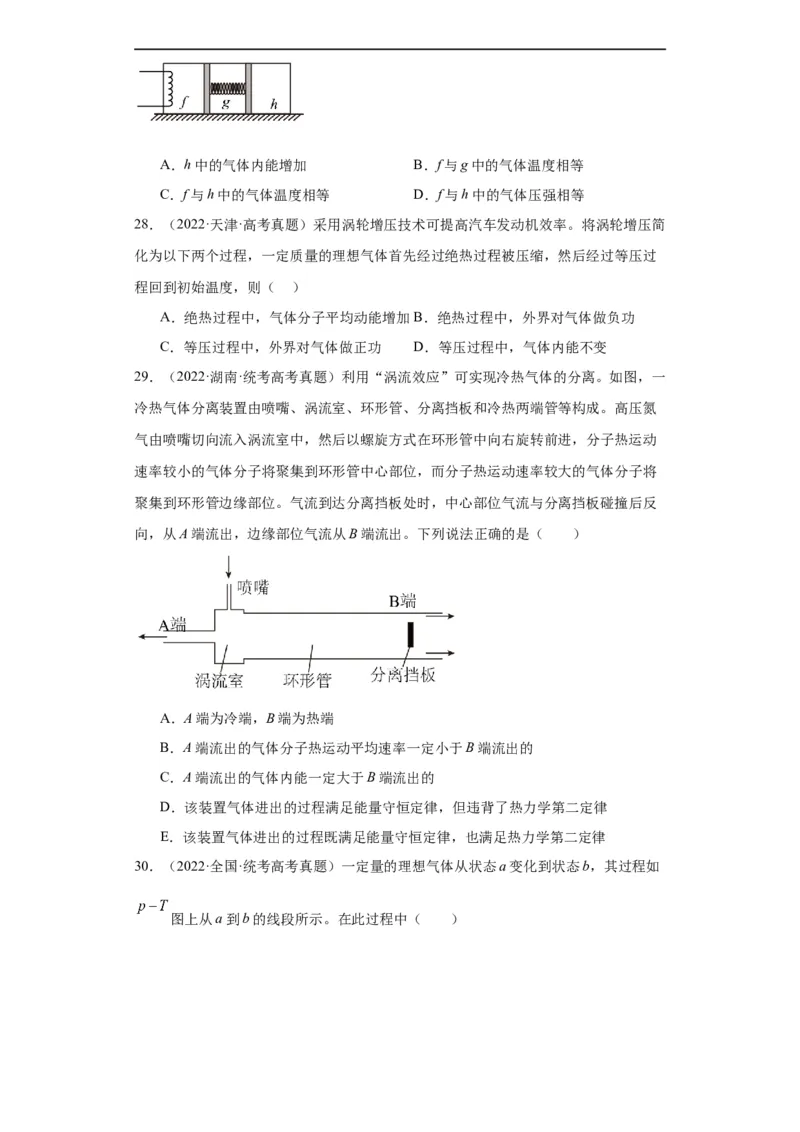 专题15热学(原卷版)_赠送：2008-2024全套高考真题_高考物理真题_送高考物理五年真题(2019-2023)分项汇编（全国通用）