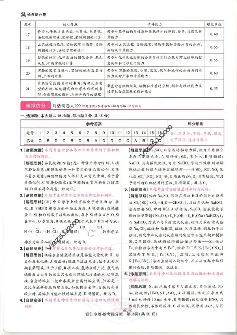王后雄高考押题预测卷2024浙江专版诊考提分册_纯图版_2024高考押题卷_22024王hou雄_16王后雄押题_2024年王后雄高考押题预测卷（浙江专版）