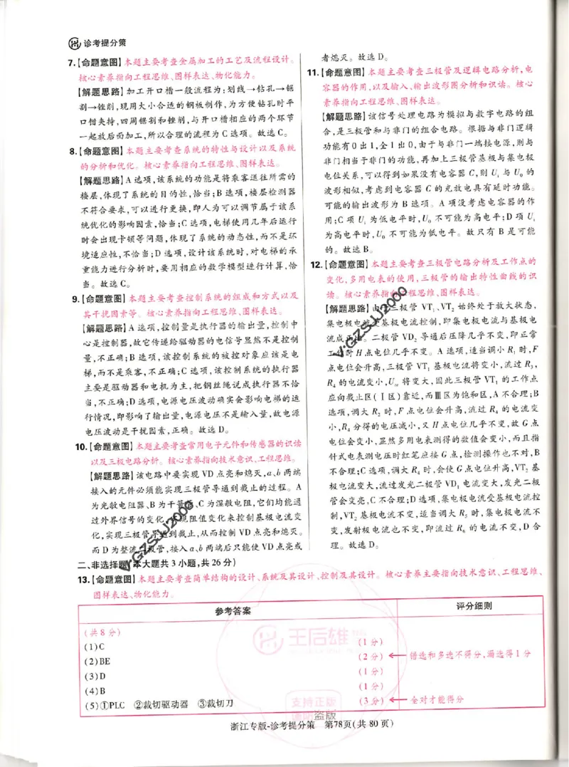 王后雄高考押题预测卷2024浙江专版诊考提分册_纯图版_2024高考押题卷_22024王hou雄_16王后雄押题_2024年王后雄高考押题预测卷（浙江专版）