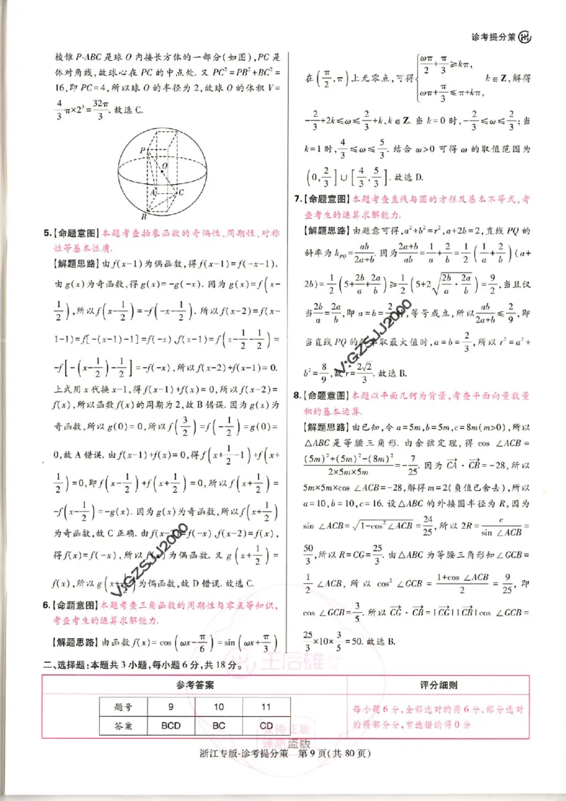 王后雄高考押题预测卷2024浙江专版诊考提分册_纯图版_2024高考押题卷_22024王hou雄_16王后雄押题_2024年王后雄高考押题预测卷（浙江专版）
