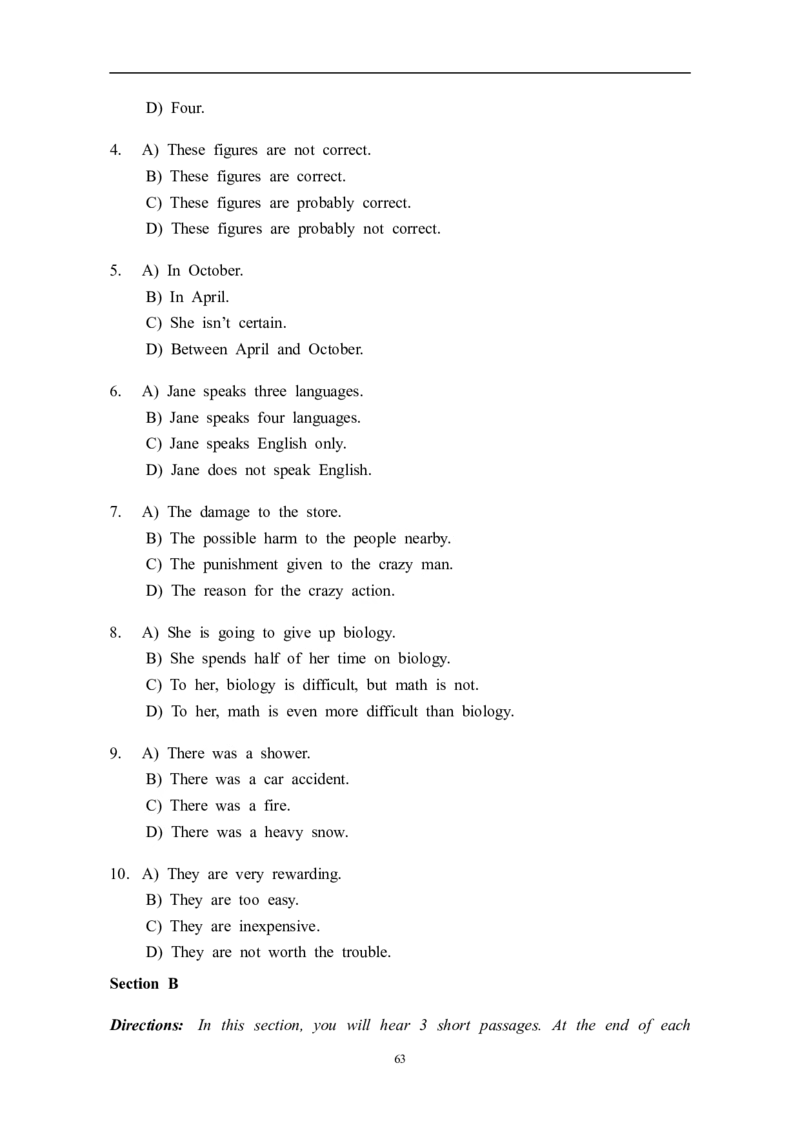 大学英语四级(CET-4)历年真题大全[89-07年39套]_英语四六级整合_英语四六级真题版本二此版为主此文件夹会持续更新_四级真题_1.四级真题+答案解析+听力音频(1989-2025)_1989&mdash;2007年6月CET4