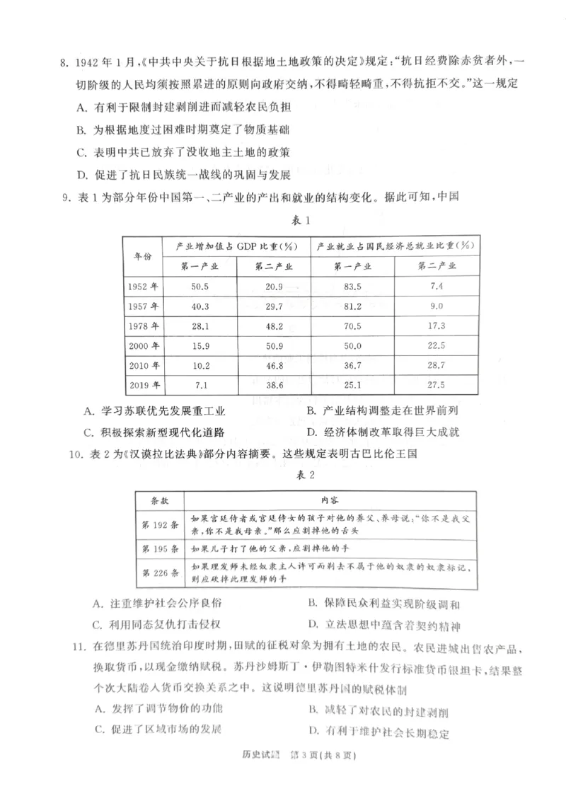 2023届山东省齐鲁名校大联考高三第三次学业质量联合检测历史试题_2024年2月_01每日更新_16号_2023届齐鲁名校大联考高三第三次学业质量联合检测