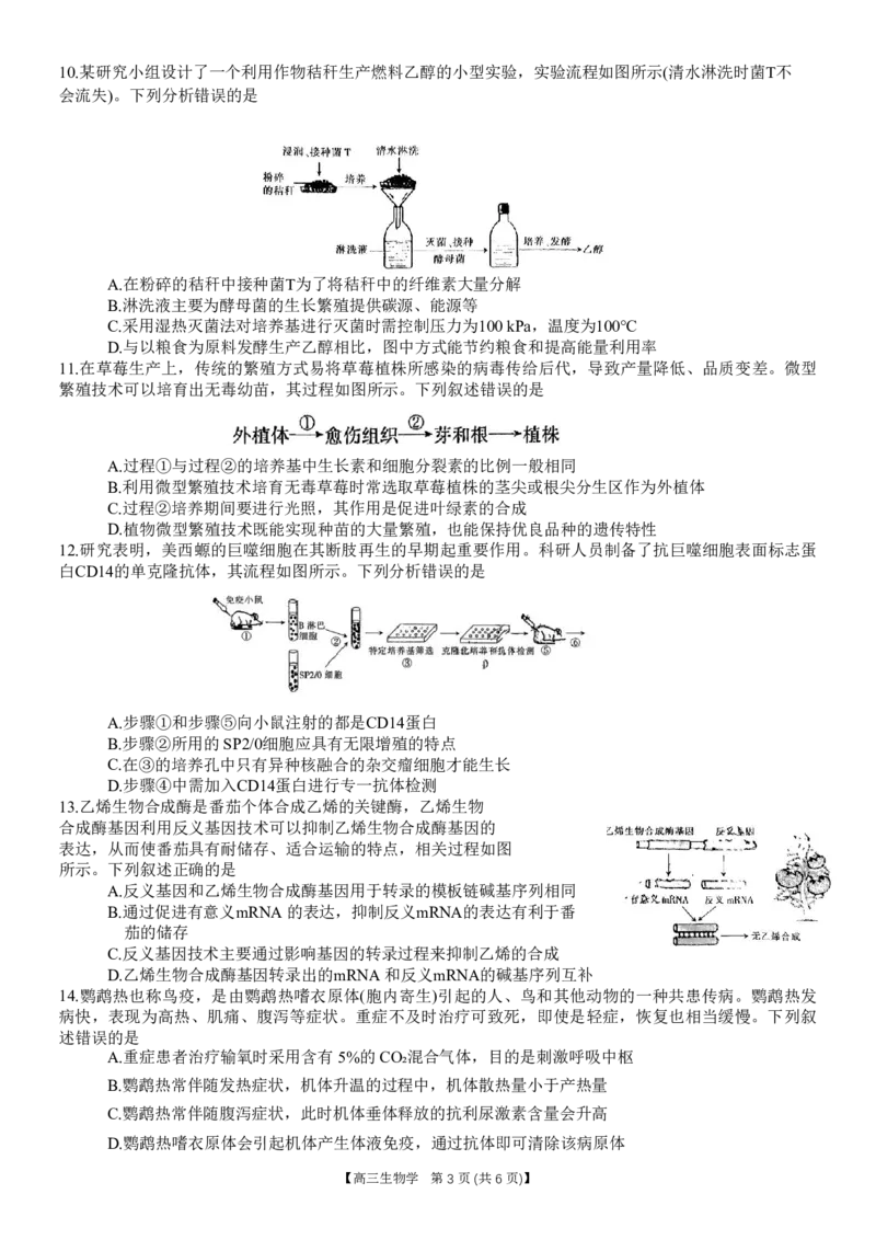 重庆好教育联盟2024届高三金太阳9月开学联考生物试题_2023年9月_01每日更新_11号_2024届重庆好教育联盟高三金太阳9月开学联考_重庆好教育联盟2024届高三金太阳9月开学联考生物