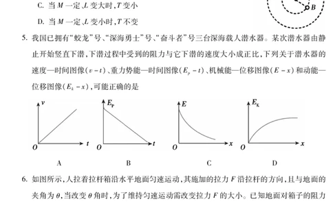 2024届安徽省蚌埠市高三下学期四模物理试卷_2024年4月_01按日期_21号_2024届安徽省蚌埠四模（滁州二模）_安徽省蚌埠市2024届高三第四次教学质量检查考试物理试卷